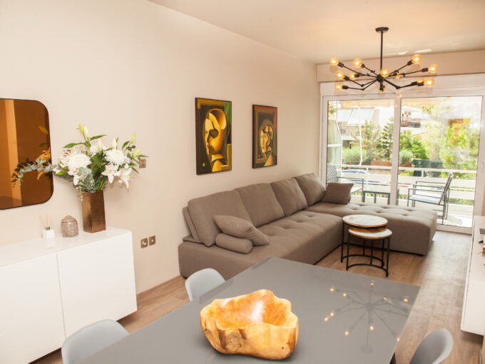 Glyfada Aurora Elegant Apartment living room